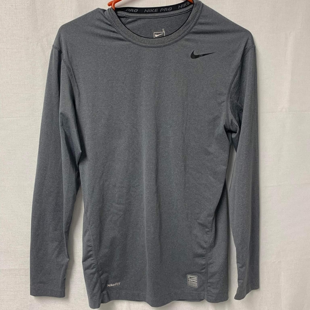 Grey Nike long-sleeve - size large